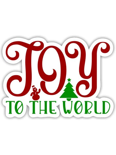 Joy to the world - Sticker - white matte - Front