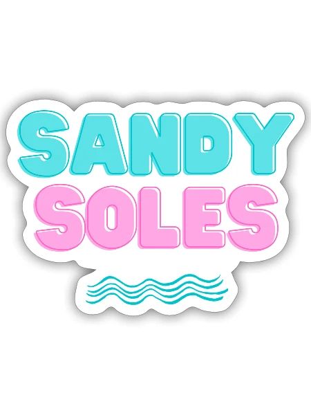 Sandy soles - Sticker - white matte - Front