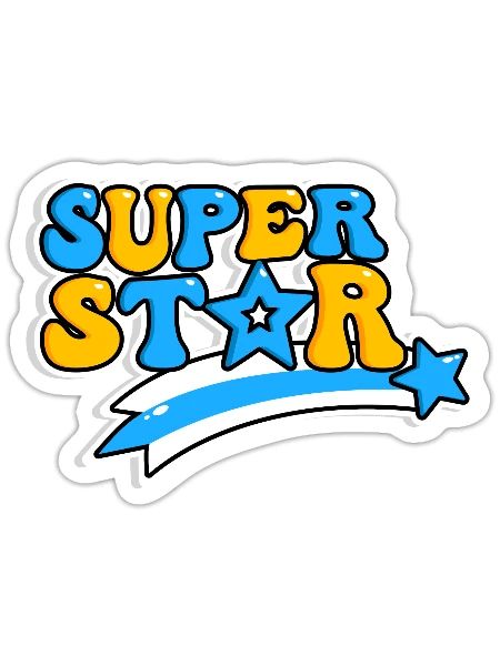 Pop Art Superstar - Sticker - white matte - Front