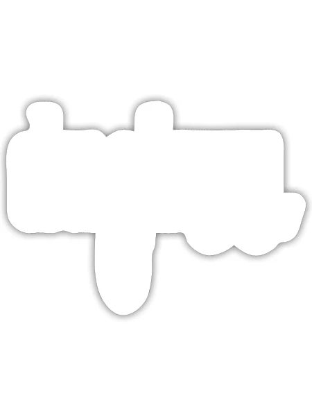 Ducky - Sticker - white matte - Front