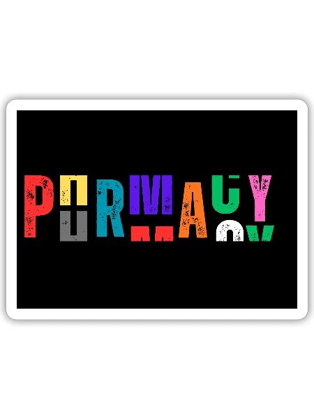 Colorblock Party Typography - Sticker - white matte - Front