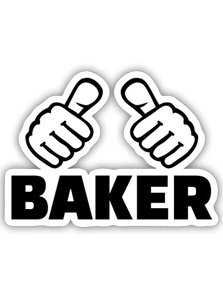 Baker - Sticker - white matte - Front