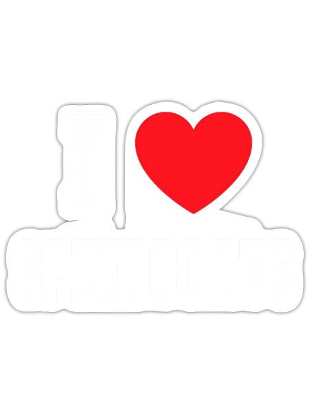 I Love Speedboats - Sticker - white matte - Front