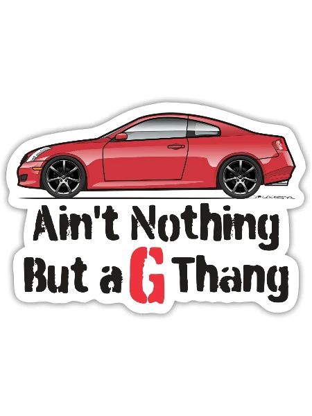 G Thang Red - Sticker - white matte - Front