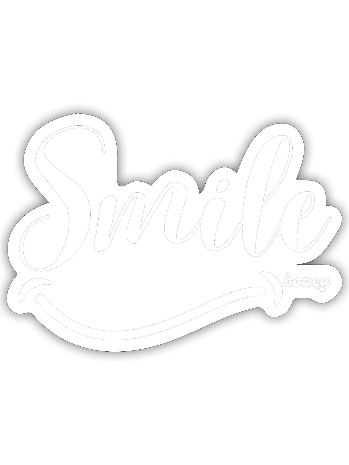 smile honey - Sticker - white matte - Front