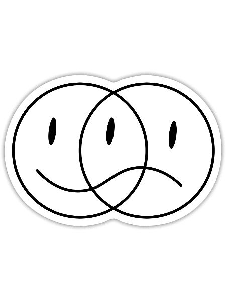 VISAGE (Néon) - Sticker - blanc mat - Devant