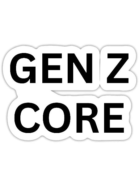 GEN Z CORE - Sticker - white matte - Front
