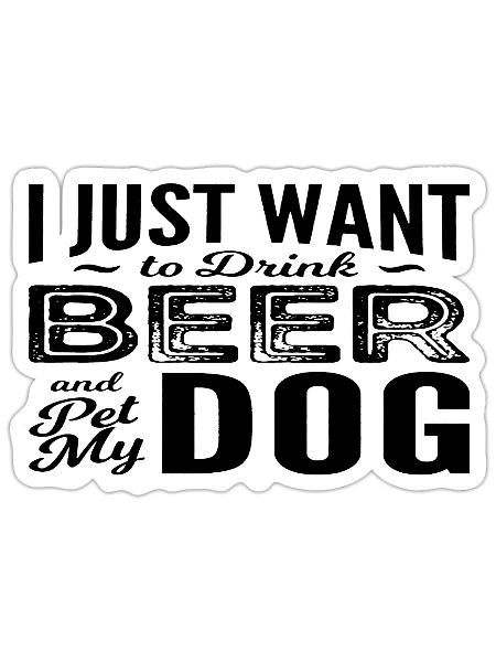 Funny Dog , Dog Dad , Mens Dog , Gift For Dog Love - Sticker - white matte - Front