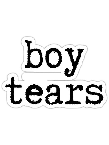 BOY TEARS - Sticker - white matte - Front