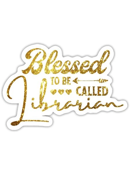 Blessed To Be Called Librarian - Sticker - white matte - Front