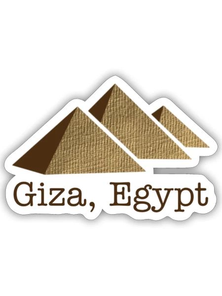 Pyramids of Giza - Sticker - white matte - Front