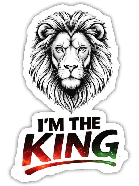 Lion King Bold Graphic Tee - Sticker - white matte - Front