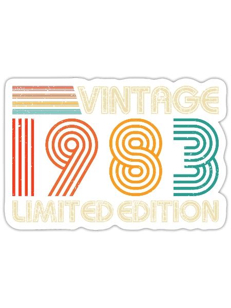 Vintage 1983 Limited Edition Classic 1983 - Sticker - white matte - Front