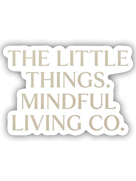 Little Things Mindful Living Logo - Sticker - white matte - Front