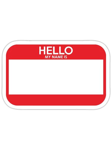 balise de nom vide - Sticker - blanc mat - Devant
