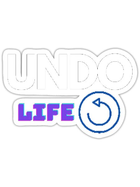 UNDO life - Sticker - white matte - Front