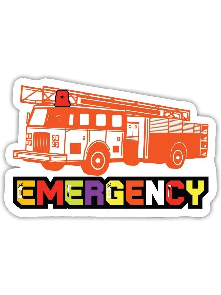 Firefighter Emergency - Sticker - white matte - Front