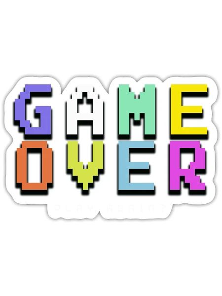 game over - Sticker - white matte - Front
