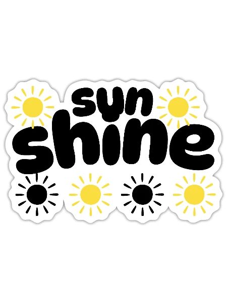 sun shine - Sticker - white matte - Front
