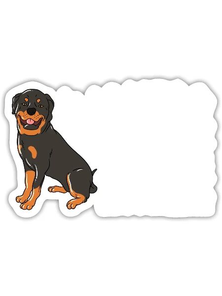 Yes The World Does Revolve Around My Rottweiler - Sticker - white matte - Front
