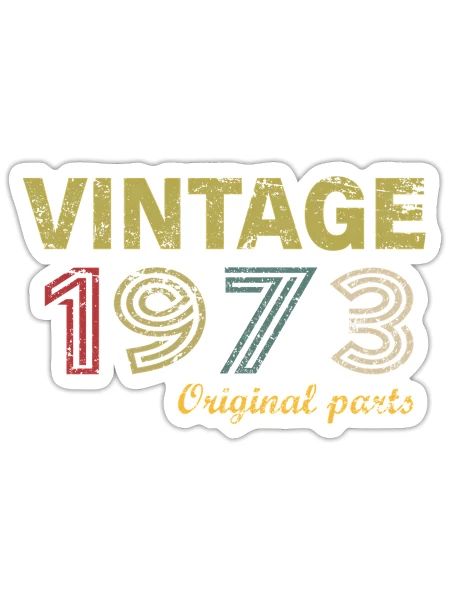 1973 50 Bday 50Th - Sticker - white matte - Front