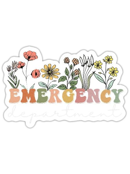 ER Nurse Emergency Department Room Healthcare - Sticker - white matte - Front