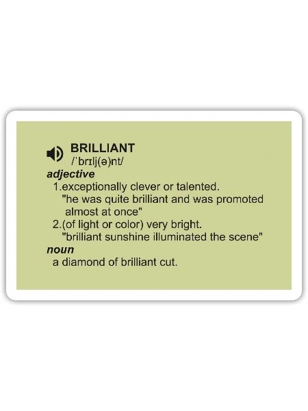 "Brilliant" Art Collection - Sticker - white matte - Front