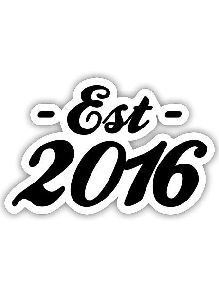 Established 2016 - Sticker - white matte - Front