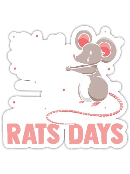 rat - Sticker - white matte - Front