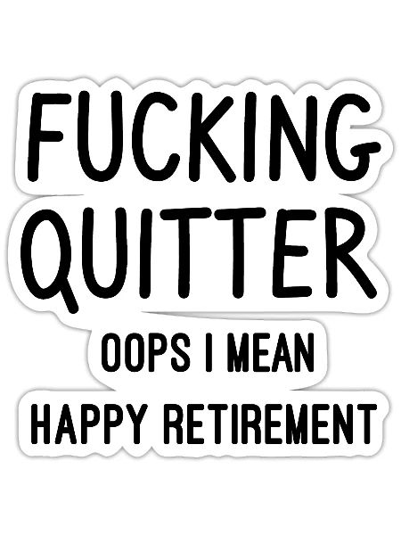 Happy Retirement - Sticker - white matte - Front