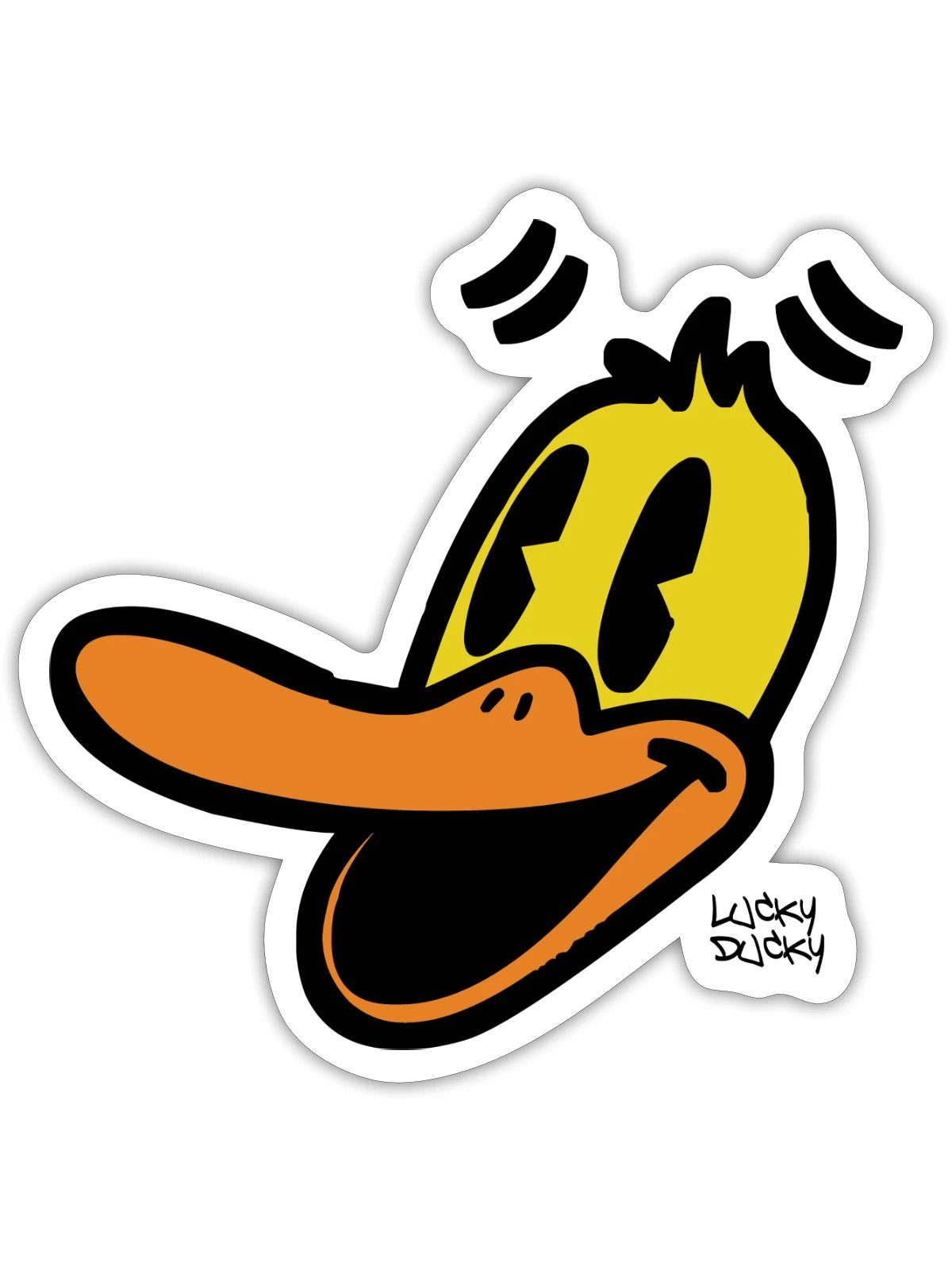Lucky Ducky - Sticker - white matte - Front