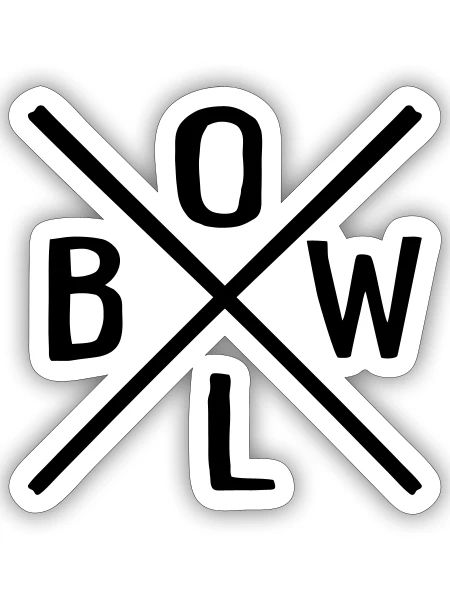 Bowling - Sticker - white matte - Front