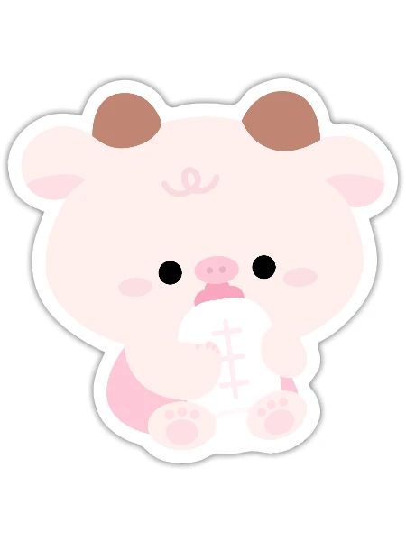 Cow Toddler - Sticker - white matte - Front