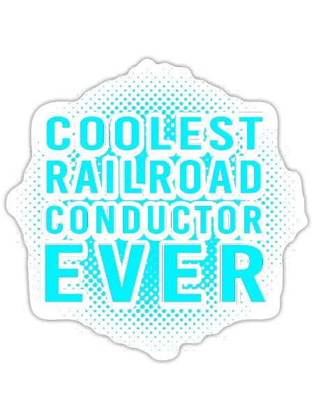 Locomotive Train Conductor - Sticker - white matte - Front