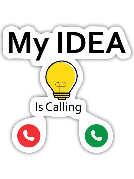 Bright Idea Call Icons - Sticker - white matte - Front