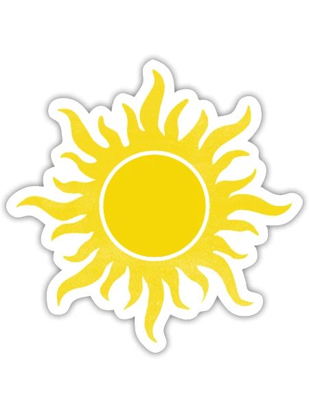 Radiant Sun - Sticker - white matte - Front