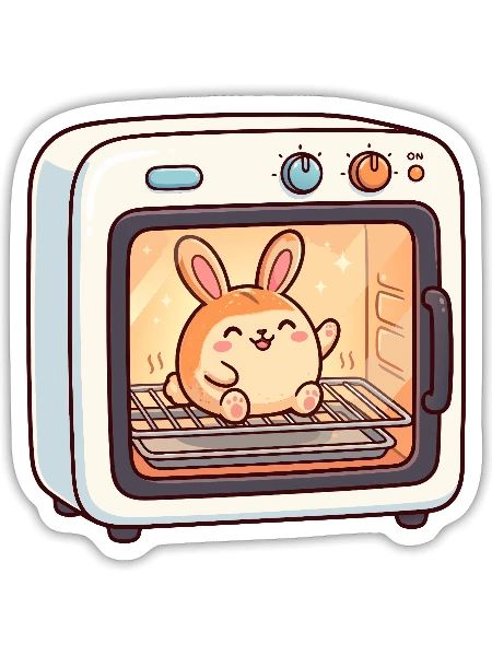 Expecting Mother Bun In The Oven Funny Pregnancy - Sticker - white matte - Front