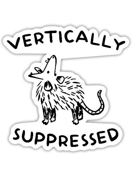 Vertical Wolf Emblem - Sticker - white matte - Front