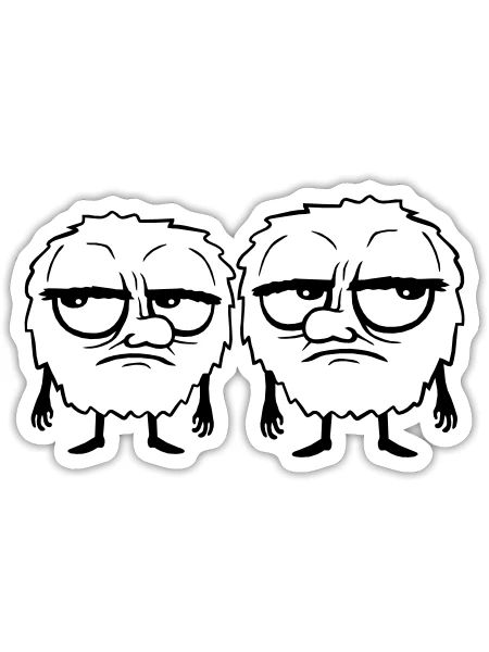 Team 2 monster annoyed - Sticker - white matte - Front