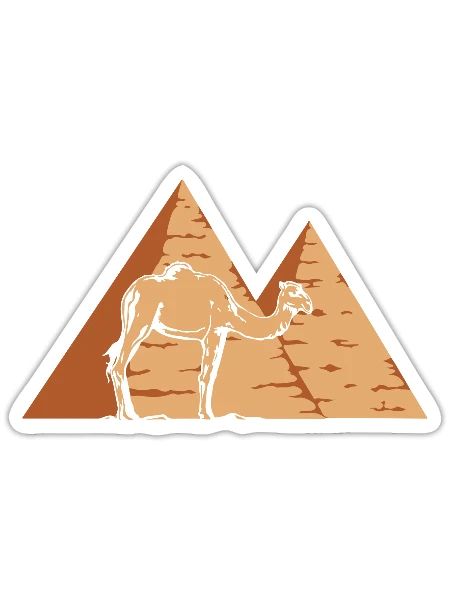 Egyptian Pyramids - Sticker - white matte - Front