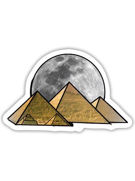The pyramids of Egypt - Sticker - white matte - Front