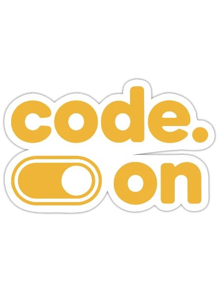 Code On Programmer Coding Humor - Sticker - white matte - Front