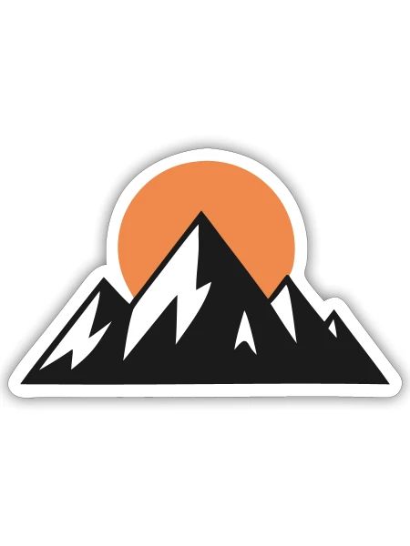 Mountains Sun Alps Panorama - Sticker - white matte - Front