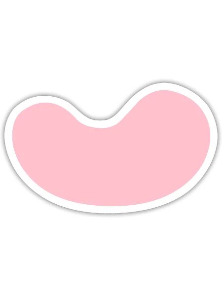 Pink Jelly Bean - Sticker - white matte - Front