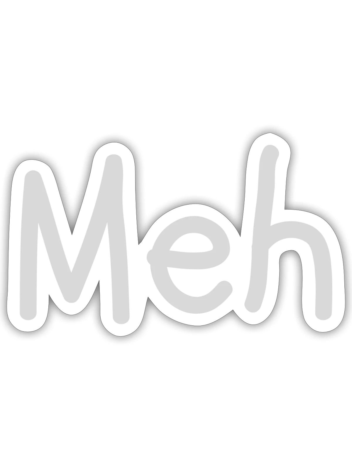 Meh dark funny - Sticker - white matte - Front