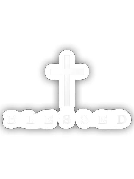 Blessed Christian Classic Religious - Sticker - white matte - Front