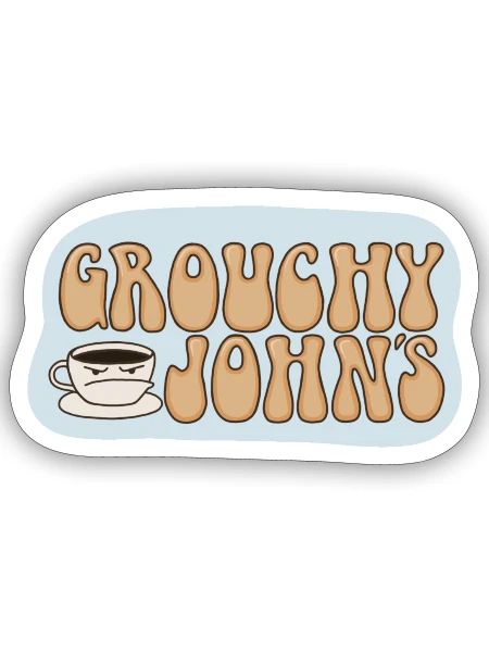 Hand-drawn GJ Logo - Sticker - white matte - Front