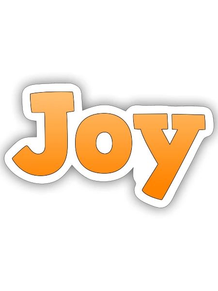 Joy - 2 - Sticker - white matte - Front