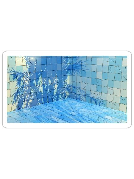 Bathroom - Sticker - white matte - Front
