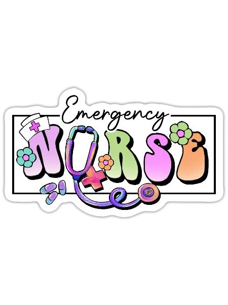 Emergency Nurse frame - Sticker - white matte - Front